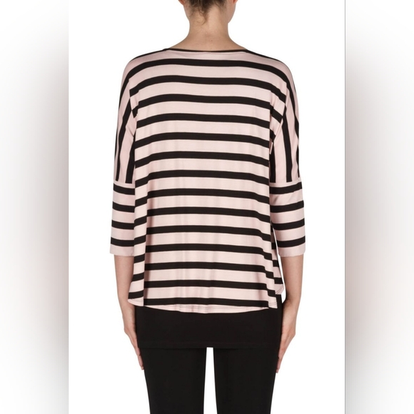 Joseph Ribkoff Black/Pink Tunic Style 181307 Size 12 - Picture 3 of 7